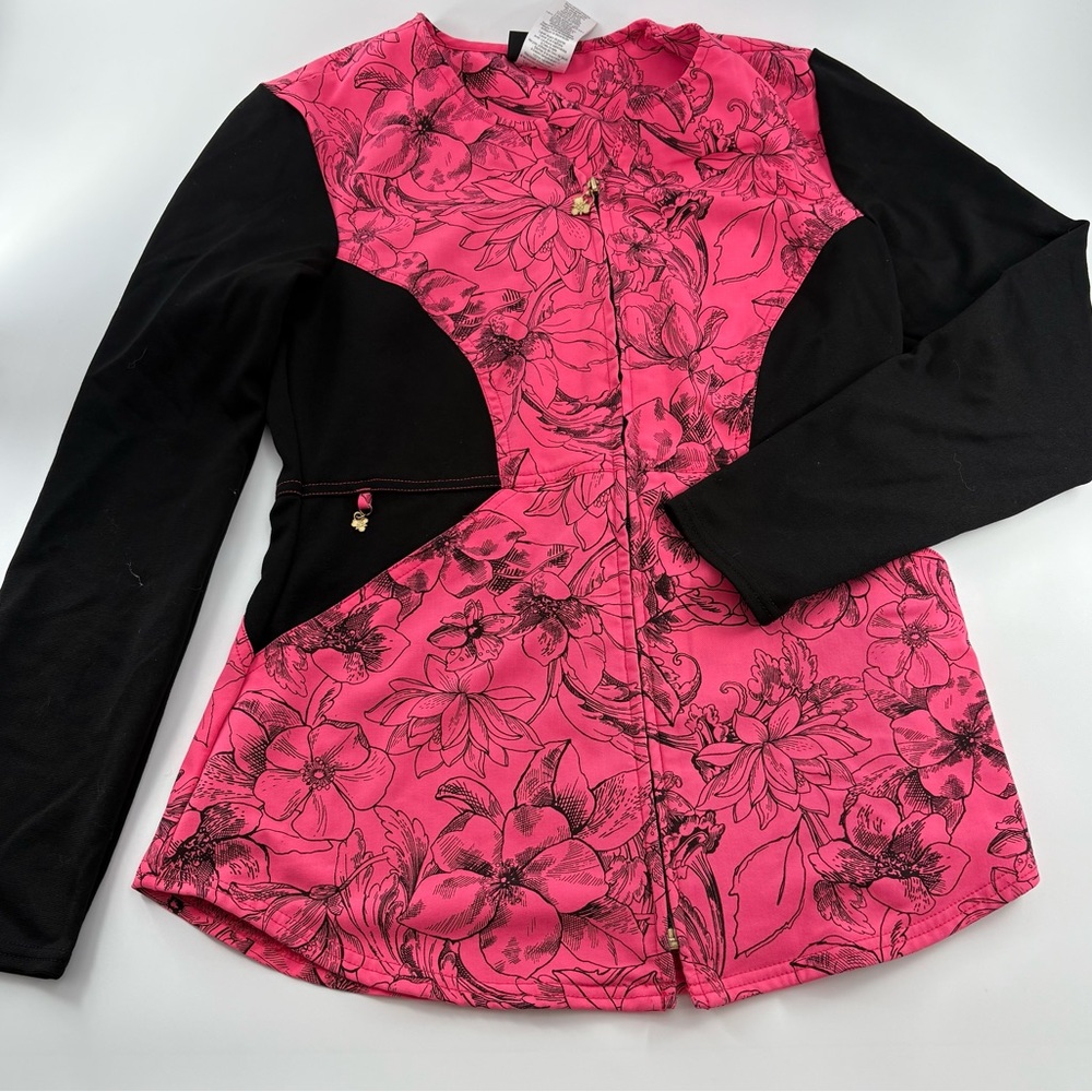 Careisma Women's Pink Floral Scrub Jacket XS